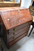 A reproduction mahogany bureau, width approx.89cm