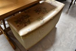 A vintage wove fibre ottoman