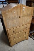 An early 20th Century sun bleached walnut tall boy
