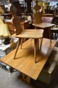 A vintage pine bavarian style kitchen table and four chairs