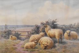 Henry Birtles (British 1838-1907) watercolour 'A Summer's Day' a pleasing pastoral scene with
