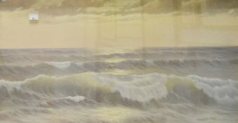 Édouard Mandon (French 1885-1977) colour print 'Long the Surf', signed in plate lower right, with