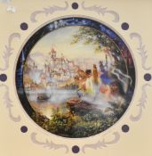 Local interest* after Graham Twyford (British b.1956) 'Escort to Camelot' attractive circular