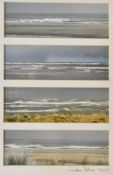 Gordon Stokes, (20th & 21st century) 'Stormy Seascapes' is a quadriptych of photographs showing