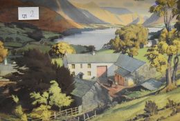 William Heaton Cooper (British, 1903-1995) two colour prints titled 'Grasmere' and 'Loweswater',