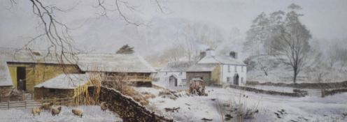 After Alan Ingham (British 1932-2002) a limited edition colour print 'At The Home Farm' winter