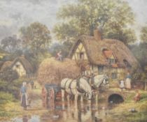 After John Lewis Chapman (British b.1946) a pair of colour prints, bygone farming scenes with