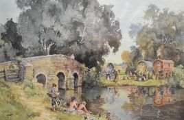 After Eric Richard Sturgeon (British 1920-1999) limited edition colour print 'Gypsy Glade' idyllic