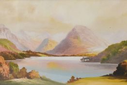 Roland Stead (British 19th/20th century) watercolour 'Loweswater' a pleasing view in pastel