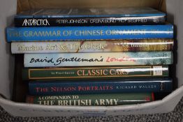Seven assorted large books including Antarktica-Peter Johnston, Creina Bond, Roy Seigfreid, The