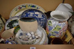 A miscellaneous selection of ceramics including a Royal Doulton Rondelay part dinner service