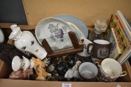 An assorted selection of items including a copy of Wainwrights Fell Wanderer, Royal commemorative