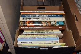 A varied selection of books including The Observer Guide to European Cooking, Spices, Salt and