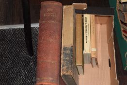 Five books including a large vintage copy of Don Quixote and Enemy Submarine etc.