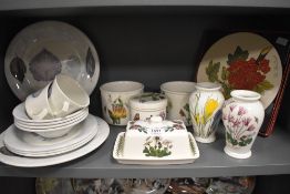 A selection of Portmeirion tableware including a Dusk part dinner/tea service having 11 pieces, a