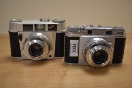 Two Franka Super Frankette cameras with Schnieder-Kreuznach Xenor 1:2,8 45mm len