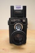 A Nomo Lubitel 166 reflex camera