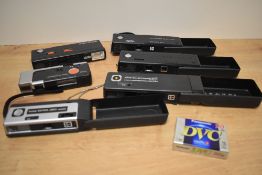 Six Pocket cameras. Kodak Ektra 12-EF, Kodak 250, Kodak Ektra 22 EF, Kodak 600, Minolta Autopak 430E