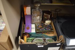A pair of vintage Stadium Mark 9 jet helmet goggles with original box, two bottles of perfume