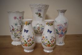 A selection of assorted Wedgwood vases including a large Limited Edition 1999-2000 Thistle Vase, two