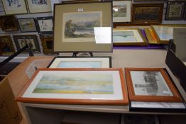 Six assorted prints including The Head of Windermere all framed and glazed.