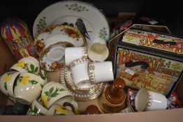 An assorted selection of items including a Royal Albert Old Country Roses plate and saucer, two