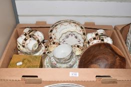 A Melba China Imari style part tea service having 33 pieces, a pretty eggshell porcelain part tea