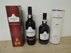 Two bottles of W & J Graham's Port, 2003 Late Bottled Vintage and 10 Year Old Tawny, both 20% vol