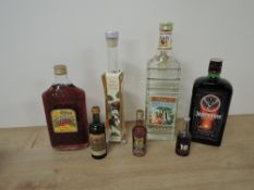 Four bottles of Alcohol, Jagermeister Save The Night, 35% vol, 0.7L, Buton Crema Cacao, 30% vol,