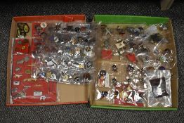 A collection of pin badges, to include jolly pendent, West End Mcdonalds, Universal Ogden,