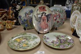 A set of Royal Worcester Flower Fairy porcelain plates, having gilt edge each design reproduced from