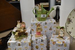 A group of Boarder Fine Art Beatrix Potter miniature resin figurines with original boxes, to include