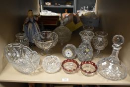 A group comprising of predominantly Belfast hand cut crystal, gold label for Ireland, to include a
