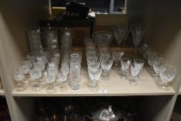 A large selection of Stuart and Edinburgh crystal glass, to include four large Edinburgh crystal
