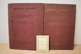 A pair of Biological drawing books by Maud Jepson M.Sc, sold together with a miniature 19th