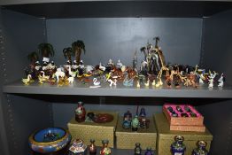 A fabulous collection of miniature Murano style glass figures, to include exotic animals, a Jazz