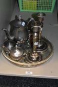 An early 20th century Mappin & Webb style silver plated part tea service, sold together with a