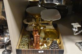 A selection of late 19th / early 20th century brass and copper, to include a J & J Siddon's Ltd