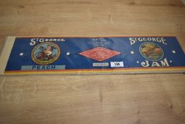 An early 20th century peach advertising label for St George Preserving and Canning Company Ltd,