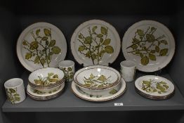 A selection of Midwinter 'Greenleaves' Stonehenge dinner wares, nineteen pieces in total