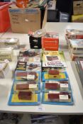 A collection of HO plastic kits and accessories, Merit x7, Playcraft x3 and Metcalfe Signal Box,