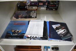 A collection of Motoring Books and Brochures including The Supercharged Mercedes Halwart Schrader