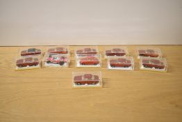 Eleven Majorette Die-casts, 235 BMW 30 CSI x3, 208 Chrysler x3, 232 Ferrari F1, 250 Citroen SM x2,