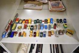 A collection of Matchbox Lesney playworn Die-casts including No 51 Albion Chieftain in original box,