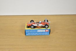 A Corgi Toys Die-cast, 158 Lotus-Climax F/1 Driver Controlled Steering orange no 8, in complete card