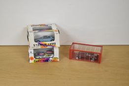 Four Zylmax Dart Wheels Die-casts, D37 Mercedes 300SE, D44 Rolls Royce, D49 Mustang Boss and D55