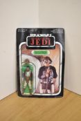 A Pallitoy 1983 LFL Kong Kong Star Wars Return of the Jedi Carded Figure, Lando Calrissian Skiff