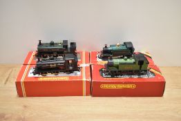 Four Hornby 00 gauge Tank Engines, R077 GWR 0-4-0 101, R165 GWR 0-6-0 2783, R252 LNER 0-6-0 8477 and