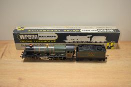 A Wrenn 00 gauge W2221 4-6-0 Cardiff Castle BR Loco & Tender 4075, in original card box with