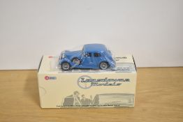 A Lansdowne Models (Brooklin Models) 1:43 scale die-cast, LDM 84 1937 MG VA Saloon, blue, in